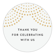 Decorate stationeries or seal envelopes with our Dotted Devotion Wedding Stickers.