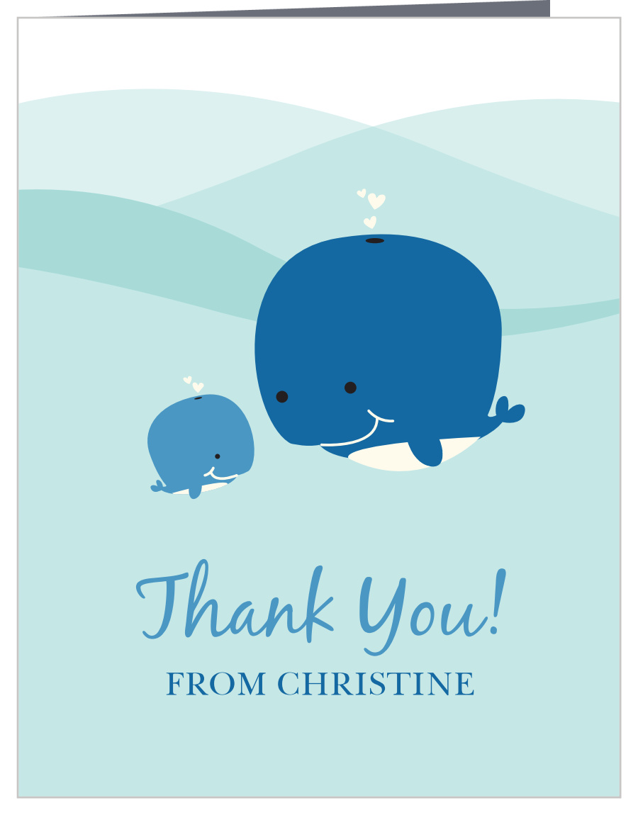 Whale of a Time Baby Shower Thank You Cards