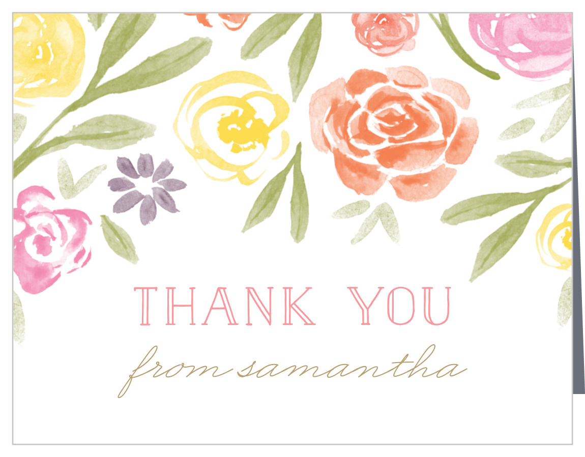Colorful Florals Baby Shower Thank You Cards