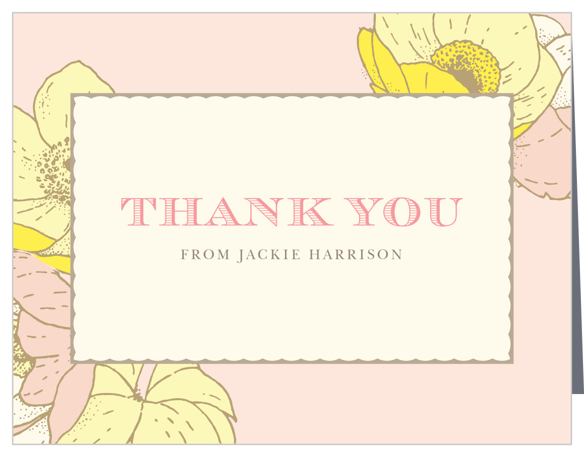 Vintage Blossoms Baby Shower Thank You Cards