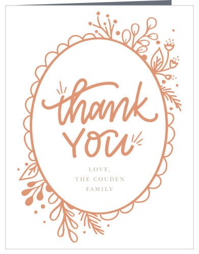 Floral Frame Baby Shower Thank You Cards
