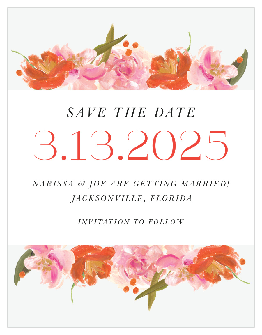 Colorful Oil Paint Save the Date by Basic Invite