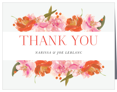 Colorful Oil Paint Wedding Thank You Cards