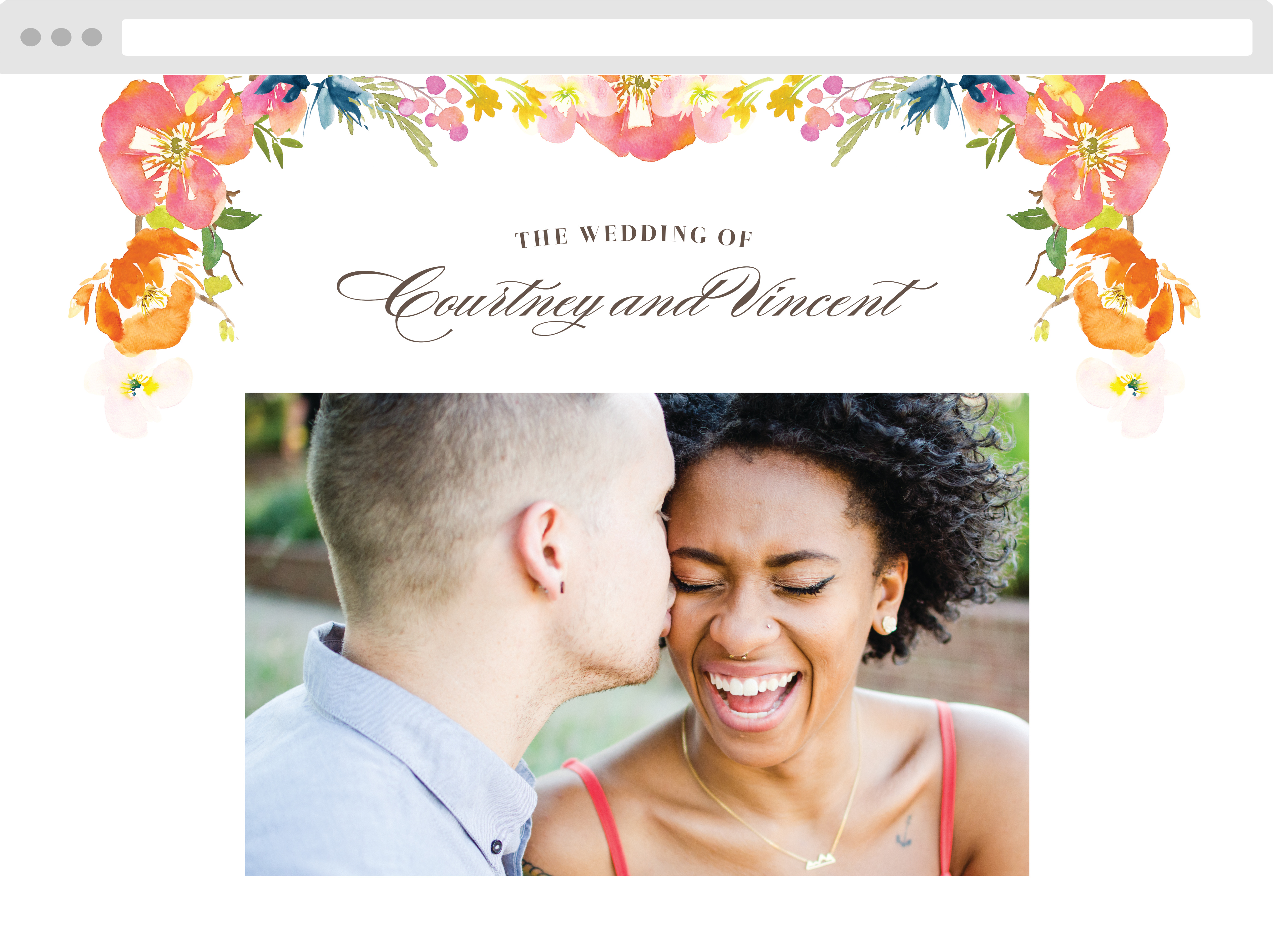 Colorful Garden Wedding Website