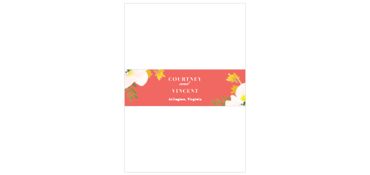 Colorful Garden Wedding Belly Bands