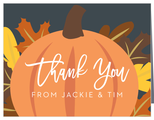 Our Little Pumpkin Baby Shower Thank You Cards are perfect for your autumn baby shower! 