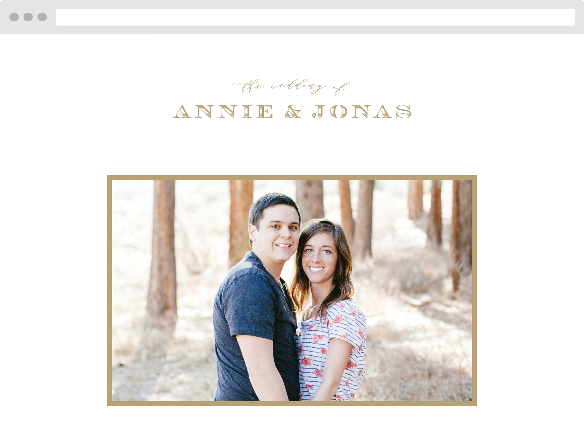 Our Peachy Flowers Wedding Website brings a summer warmth complemented with a vintage style.