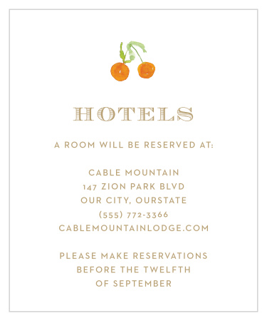 Our Peachy Flowers Accommodation Cards bring a summer warmth complimented with a vintage style.