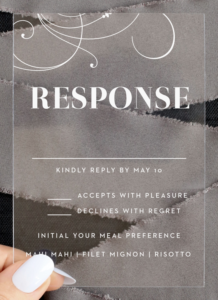 Bold Swash Clear Response Cards