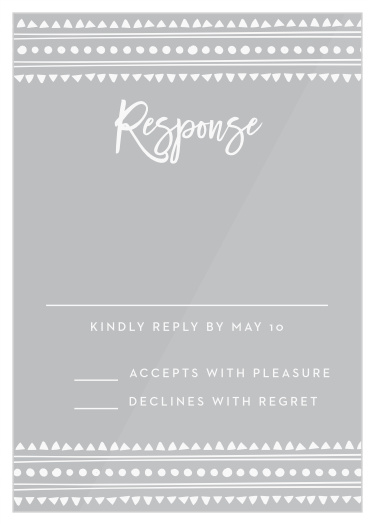 Our Boho Pattern Clear Response Cards are decorated with a simple and trendy design!