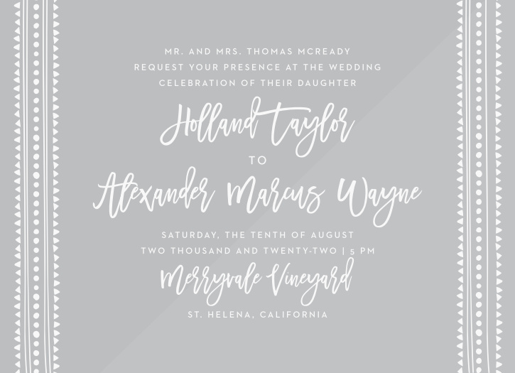 Our Boho Pattern Clear Wedding Invitations are decorated with a simple and trendy design!