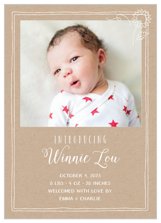 Our Kraft Picnic Baby Shower Invitations offer a unique organic look.