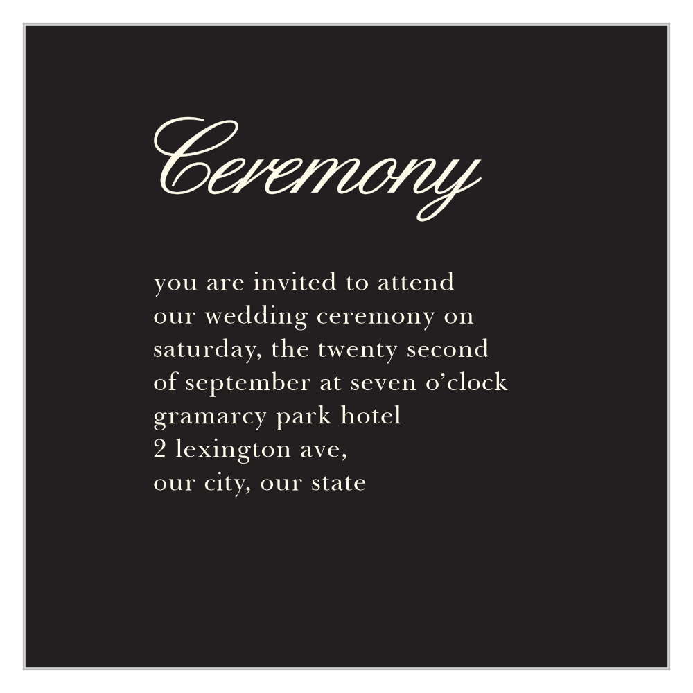 Romantic Flowers Ceremony Cards