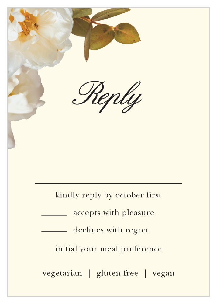 Romantic Flowers Response Cards