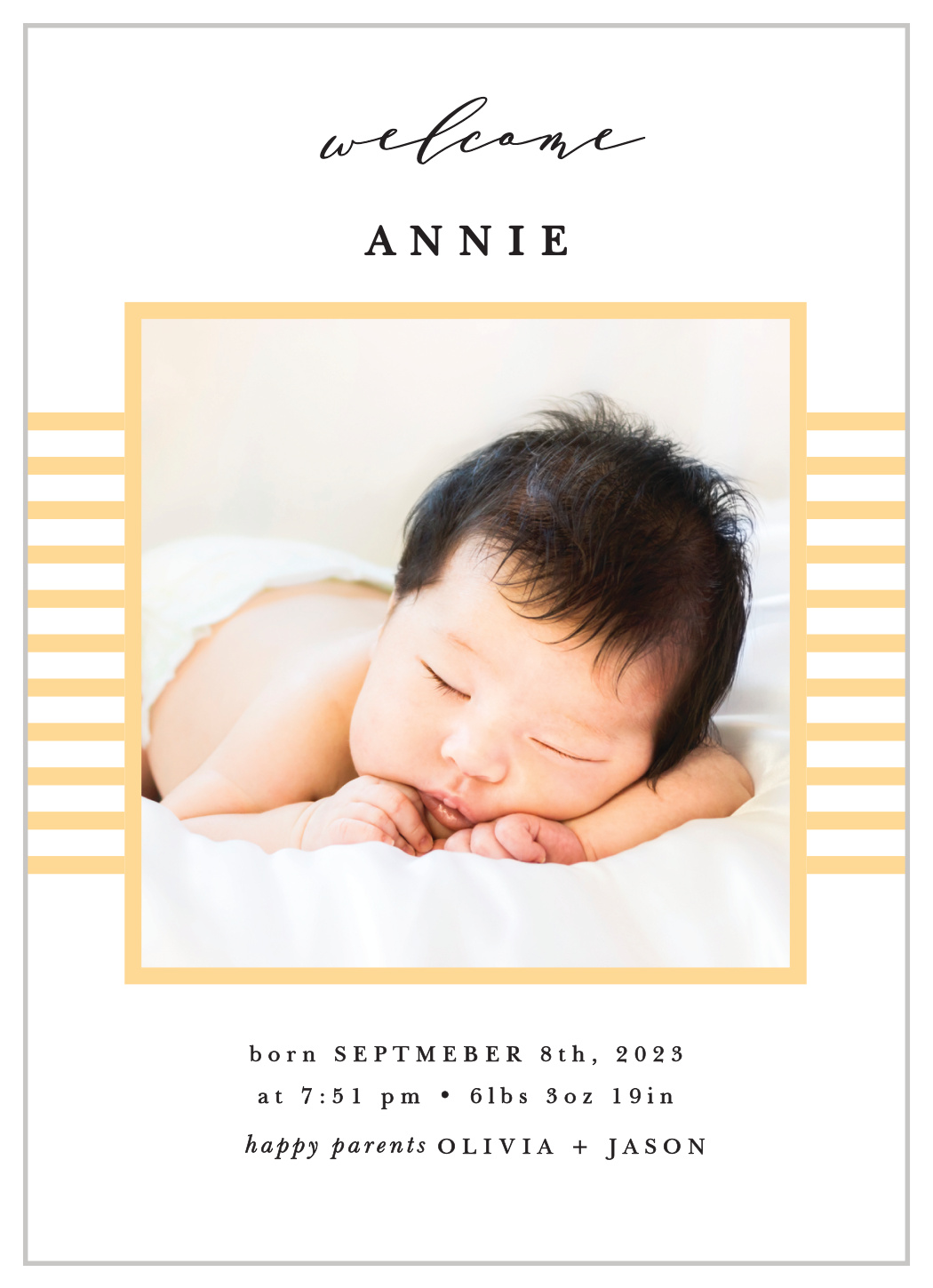 Lovely Lines Birth Announcements