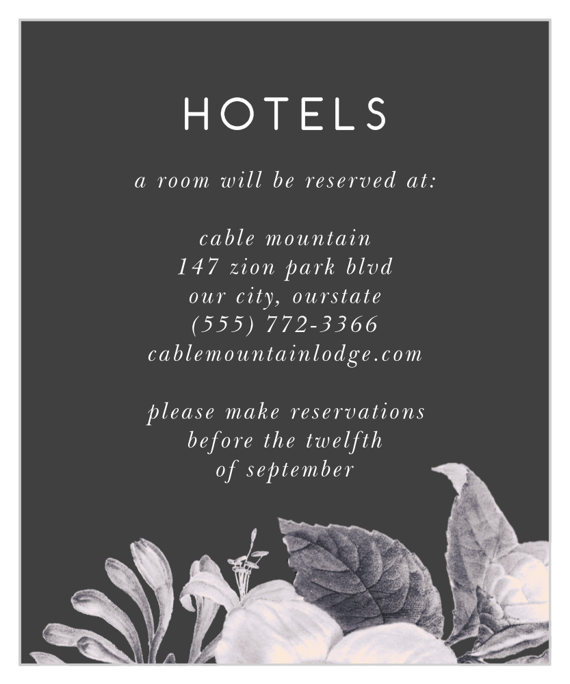 Stormy Florals Accommodation Cards