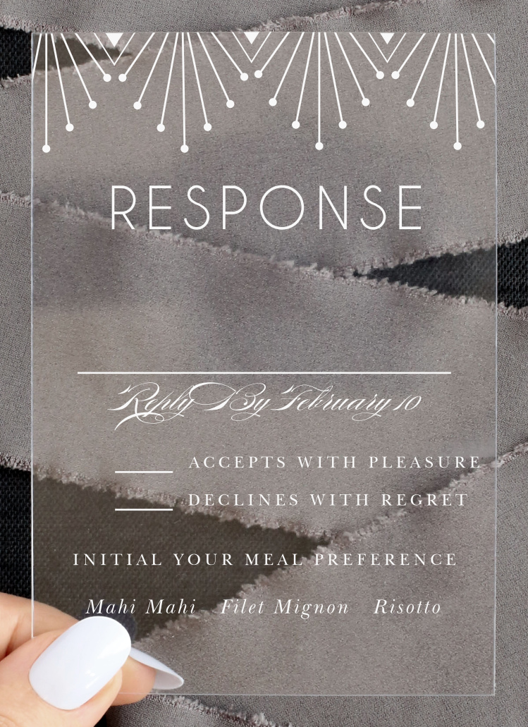 Deco Classic Clear Response Cards