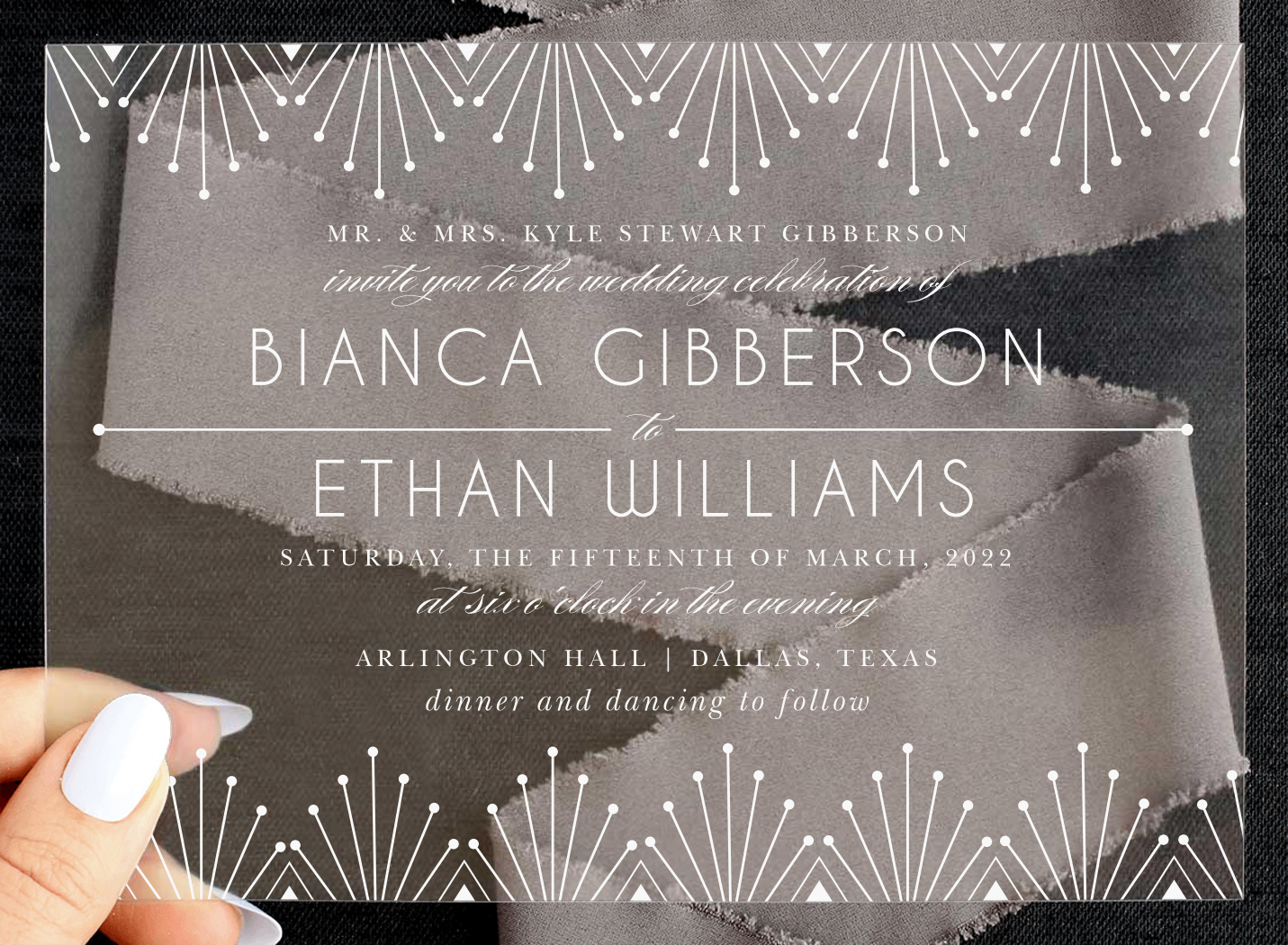 Deco Classic Clear Wedding Invitations