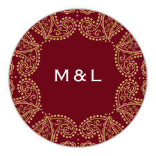 Our Precious Paisley Wedding Sticker is the perfect finishing touch for this or any wedding invitation set.