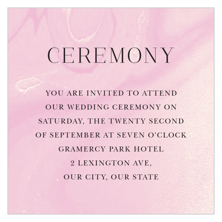 Blushing Gold Ceremony Cards