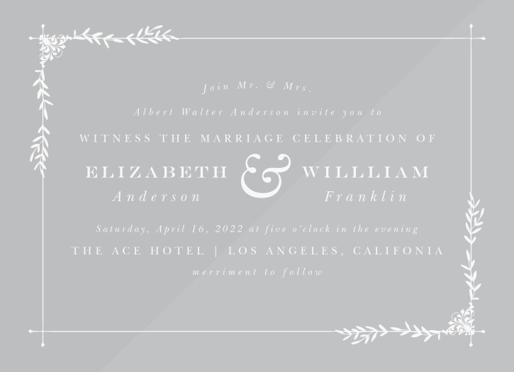 Our stunning Garden Frame Clear Wedding Invitations are vintage and elegant.