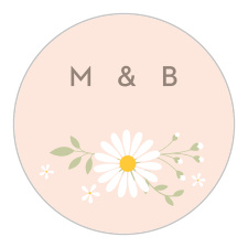 Seal envelopes or gift family and friends with a memento of your big day with our Summer Daisy Wedding Stickers.