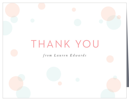 Polka Dots Baby Shower Thank You Cards
