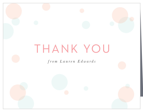 Our Polka Dots Baby Shower Thank You Cards are simple, modern, and well-rounded.
