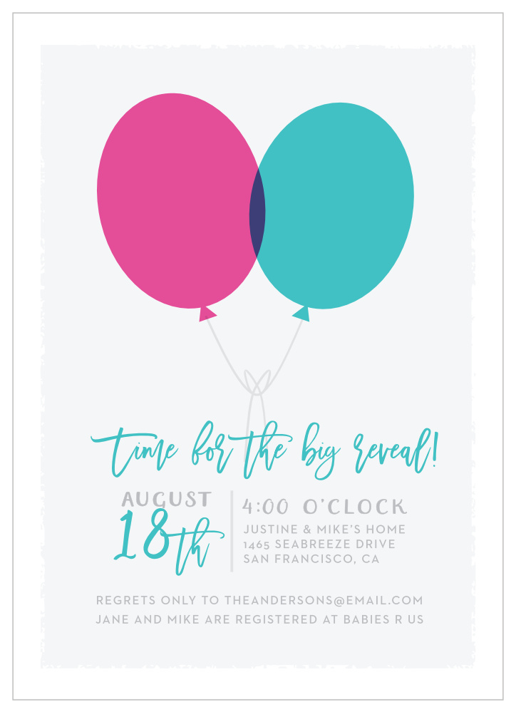 Pink or Blue Baby Shower Invitations
