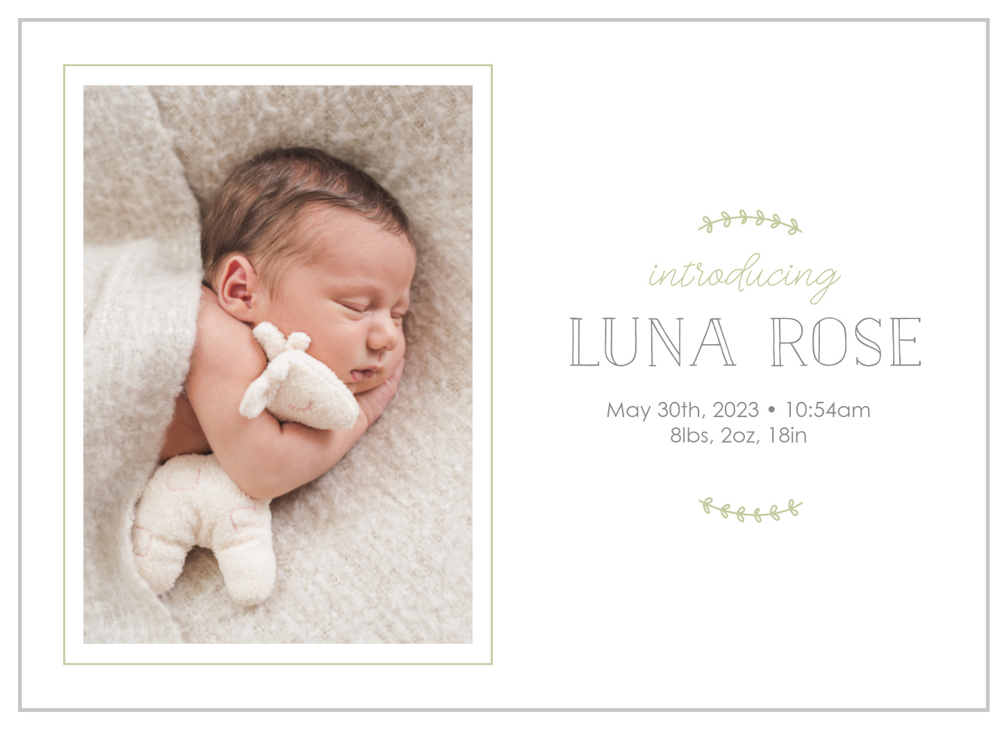 Little Leaves Birth Announcements