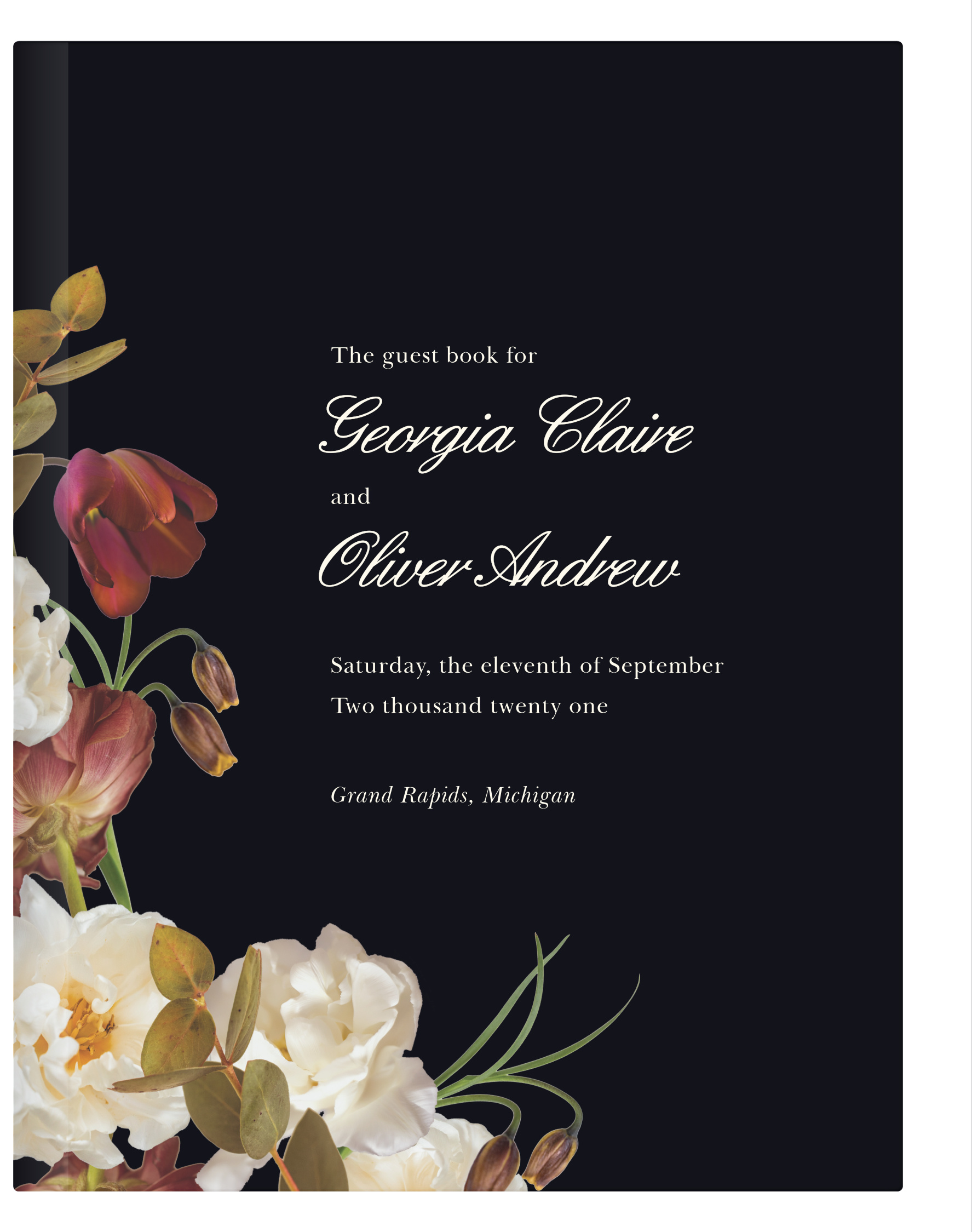Romantic Flowers Guest Book