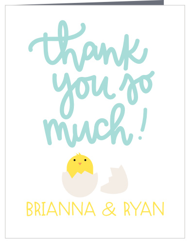 Express your appreciation with our stunningly stylish Ready to Hatch Baby Shower Thank You Cards.