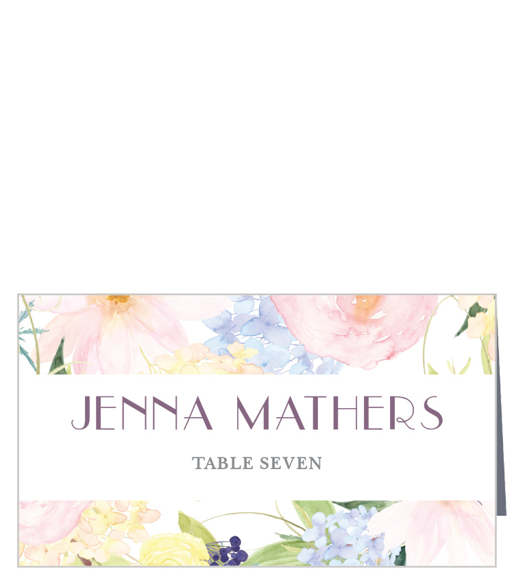 Spring Watercolors Place Cards