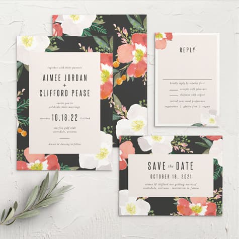 Spring Rose Wedding Invitations