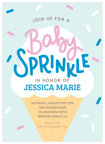 Our Sweet Sprinkles Baby Shower Invitations gives your future guests the inside scoop.