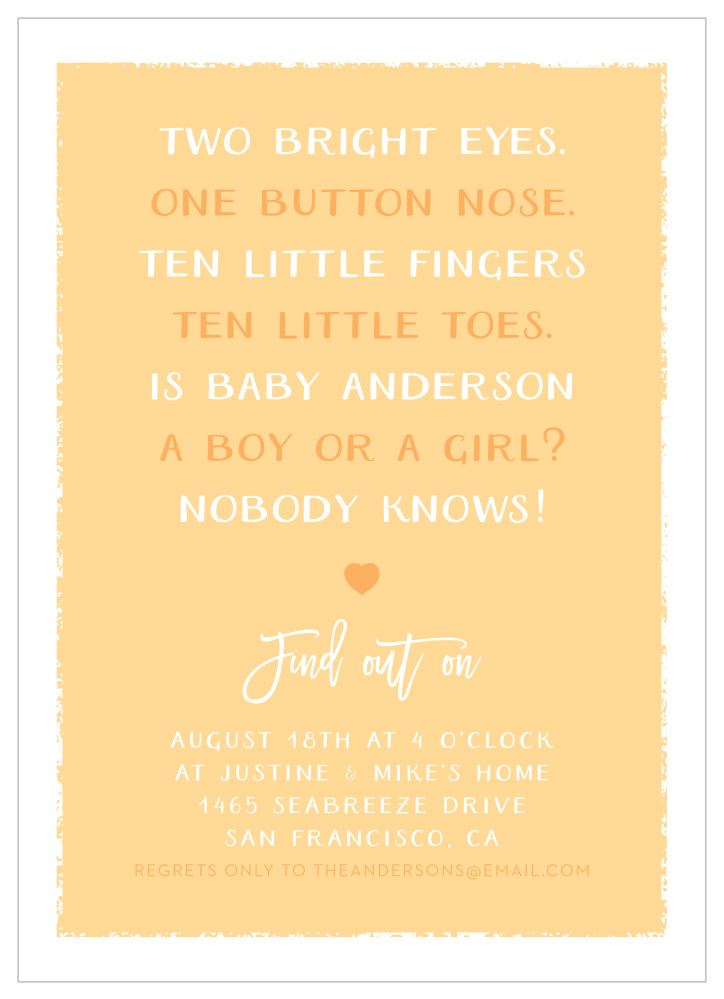 Painted Edges Baby Shower Invitations