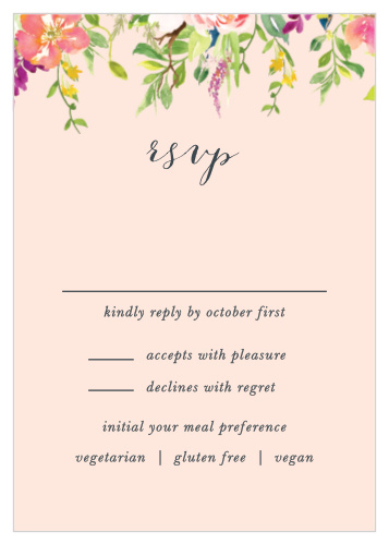 Simplify your wedding planning and skip the guesswork with our Spring Peach Response Cards.
