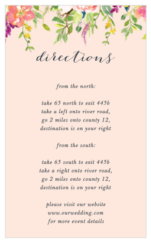 Help your friends and family find your event with our Spring Peach Direction Cards. 