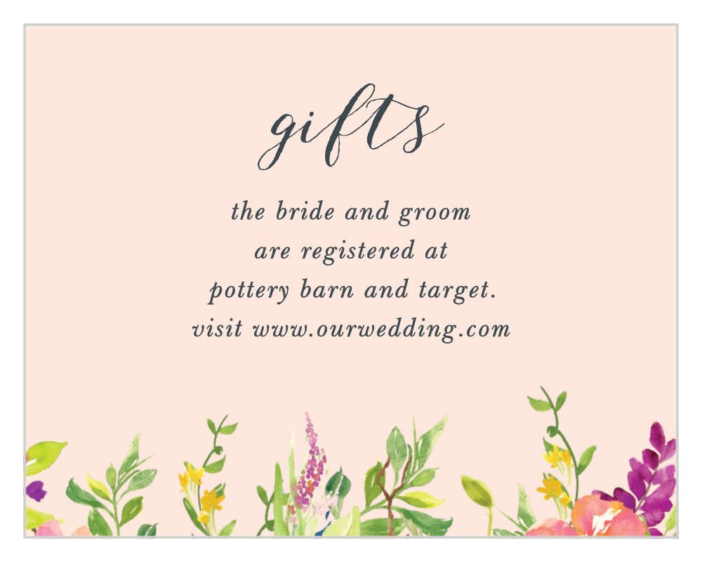 Spring Peach Registry Cards