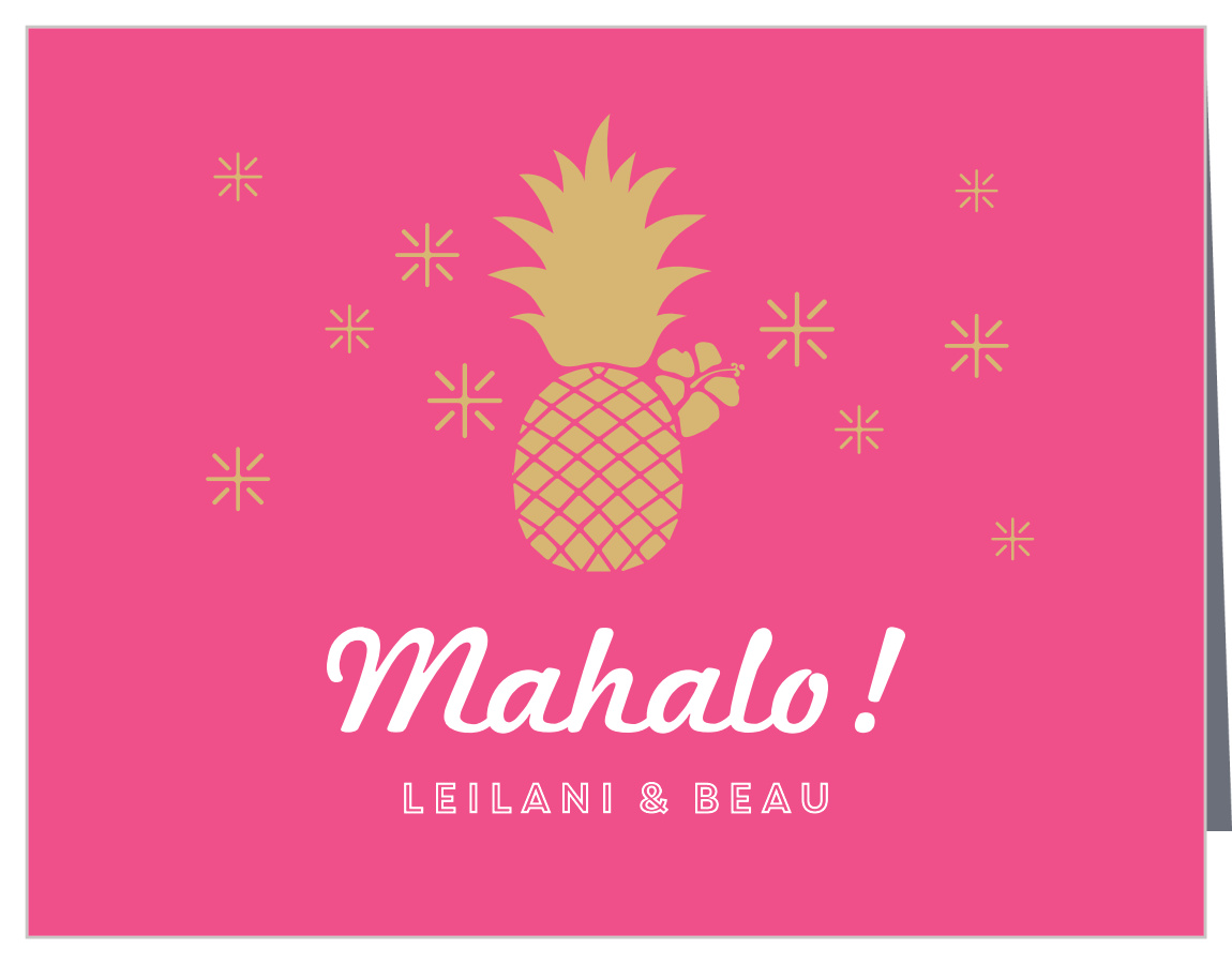 Pineapple Luau Baby Shower Thank You Cards