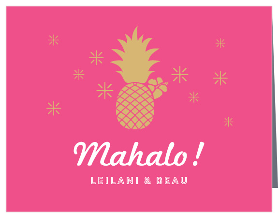 Send an Aloha from your baby to your loved ones with our Pineapple Luau Thank You Cards.