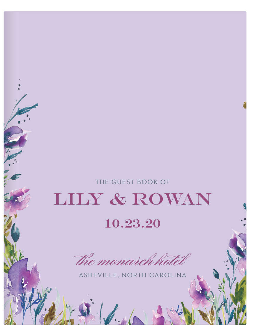 Make your wedding day unforgettable with our Lavender Blooms Guest Book.