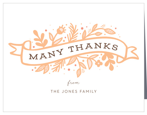 Our Floral Banner Baby Shower Thank You Cards incorporate traditional tattoo elements for a truly unique card.