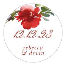 Allow our Christmas Pine Wedding Stickers the opportunity to become the emblem of your union, using them to seal your envelopes, decorate your stationery, and as little keepsakes for your big day. With a style focused on elegant typefaces and a floral touch, and both of them in a bright, heart-warming red, these stickers are a gorgeous addition to your wedding.