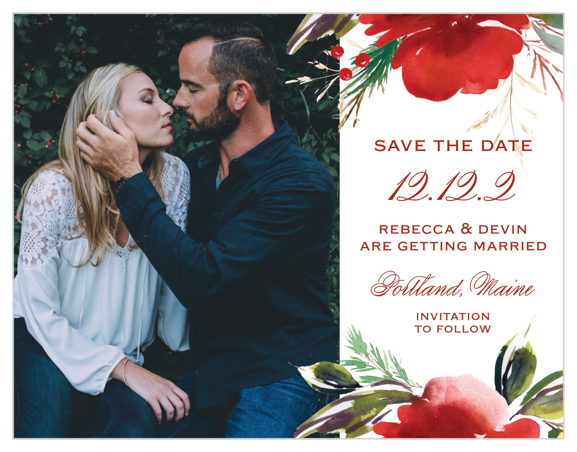 Christmas Pine Save the Date Cards