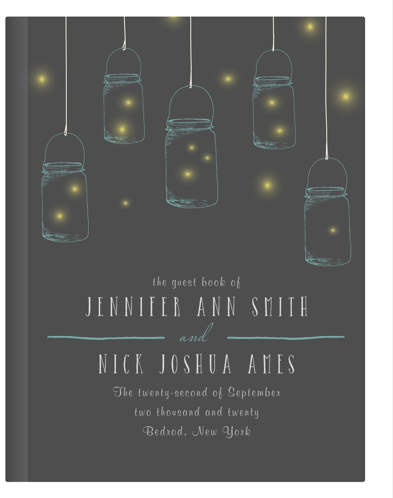 Mason Jars & Fireflies Guest Book