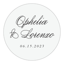 Seal envelopes or gift family and friends with a memento of your special day with our Damask Border Wedding Stickers.