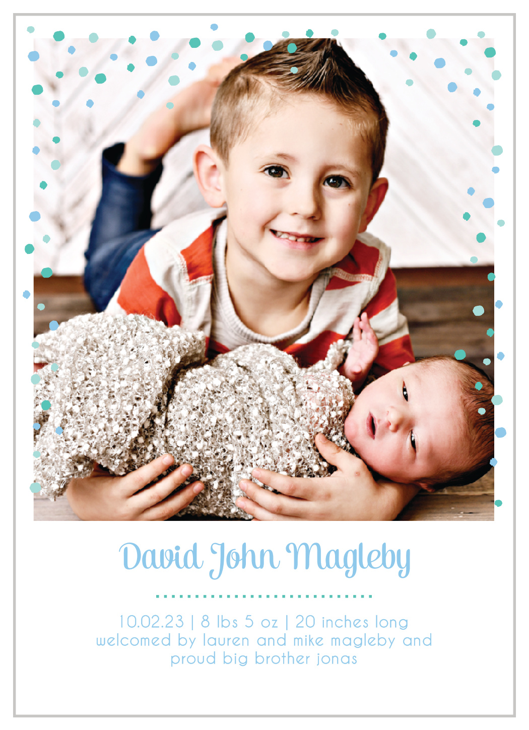 Sprinkle With Love Birth Announcements