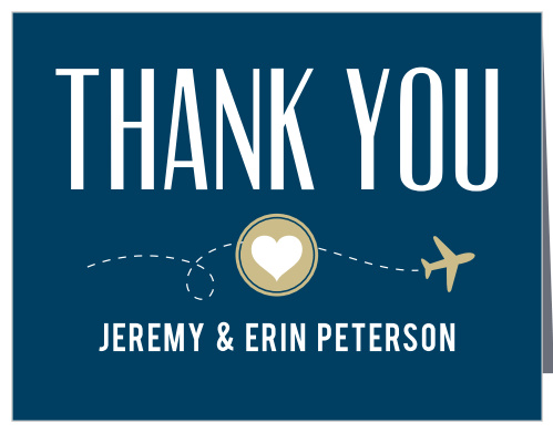 Let your gratitude take flight with our New Adventure Baby Shower Thank You Cards. 