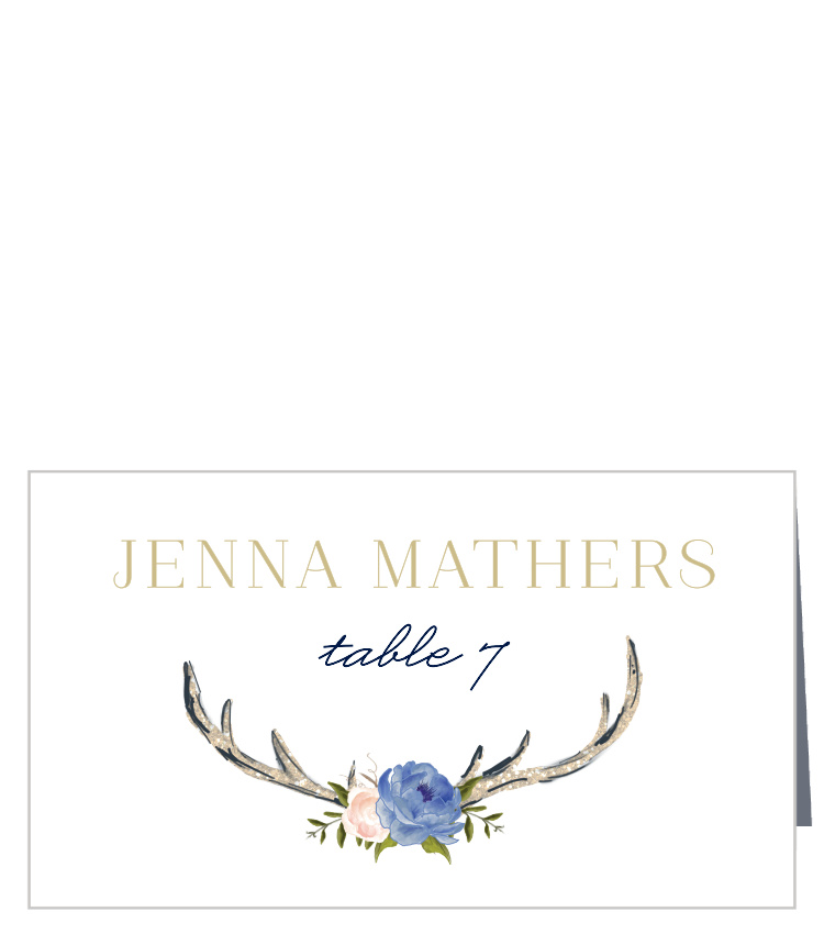 Floral Antlers Place Cards